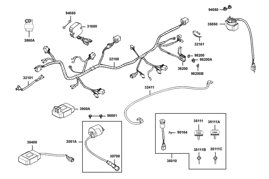 F21 Harness Wire parts diagram