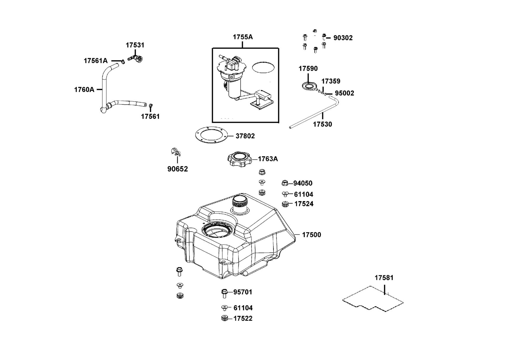MXU 270(2021) Fuel Tank parts diagram