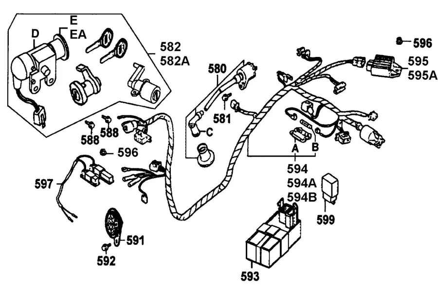 F20 Wire Harness parts diagram
