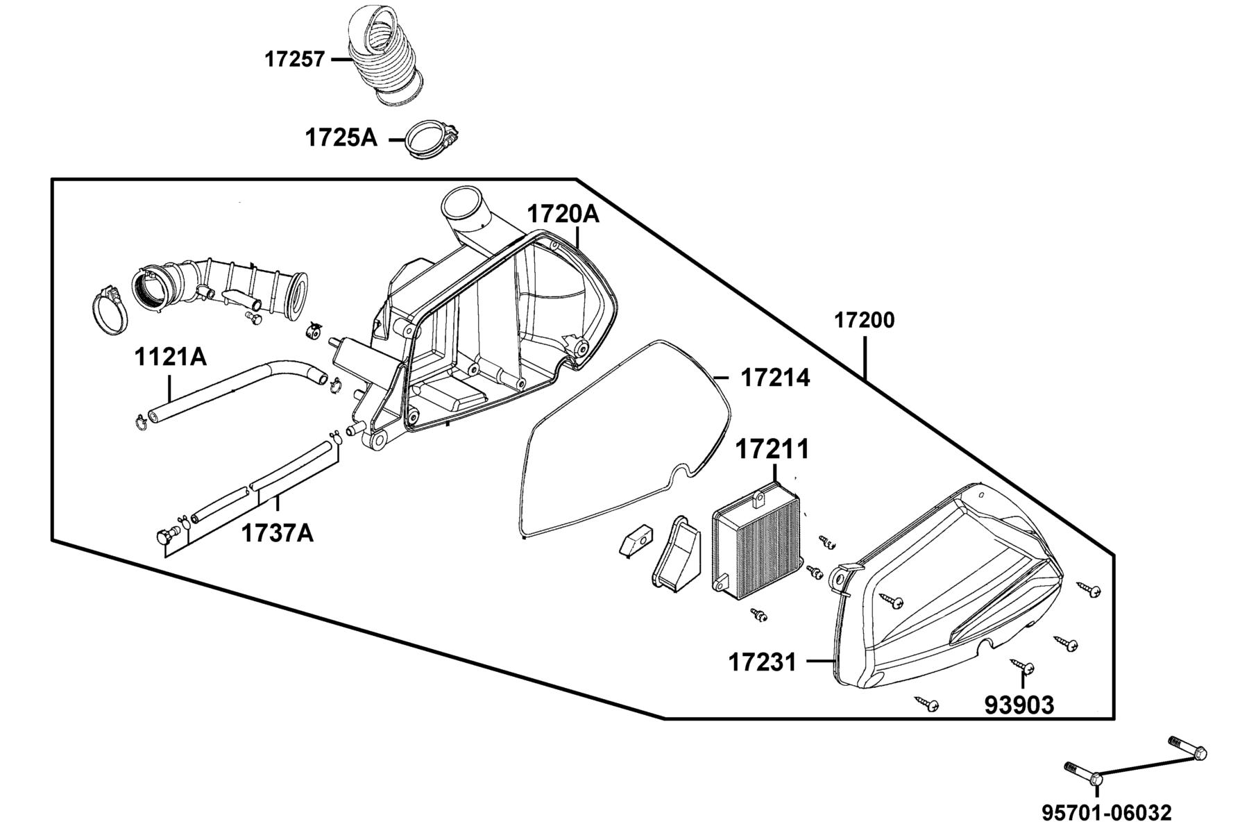 SUPER 8 150X(2020) Air Cleaner parts diagram