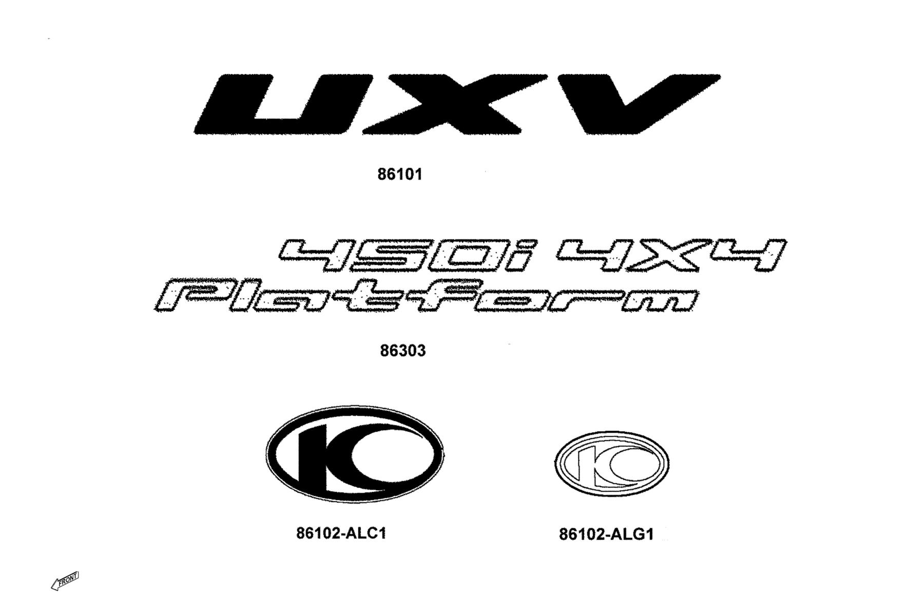 UXV Emblem●Stripr parts diagram