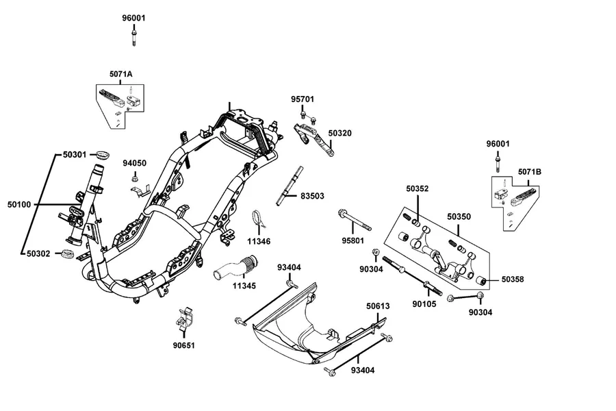 F20 Frame Body parts diagram