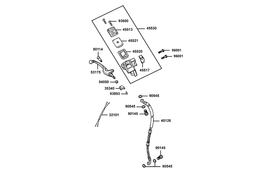 F04 Brake Master Cylinder parts diagram
