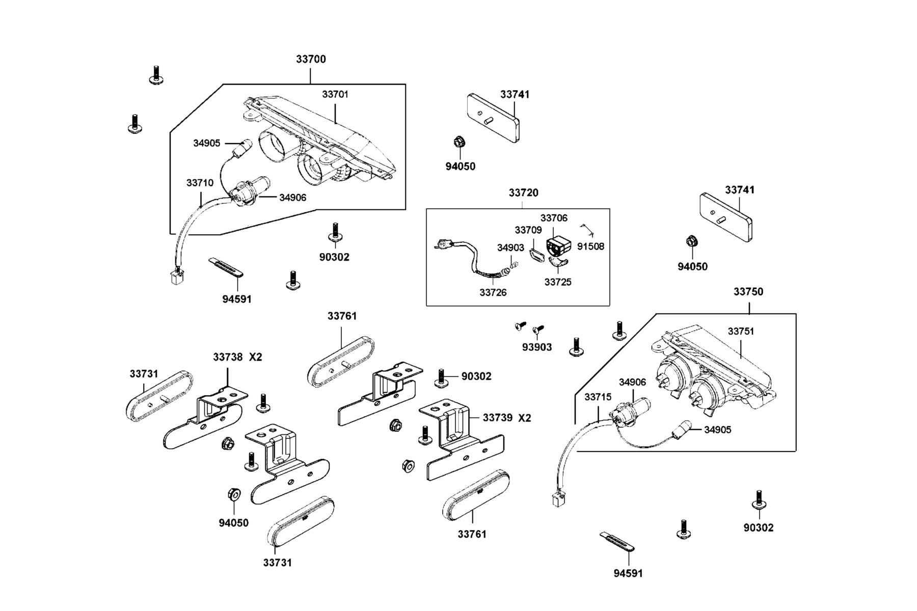 MXU 700i LE(2021) Light Tail parts diagram