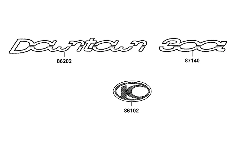 F24 Emblem and Stripe parts diagram