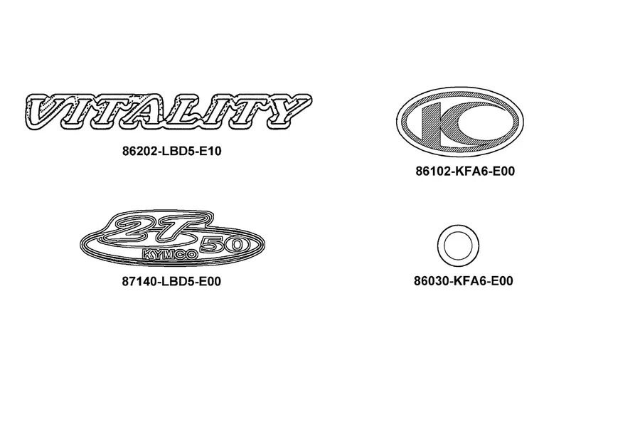 F24 Emblem and Stripe parts diagram