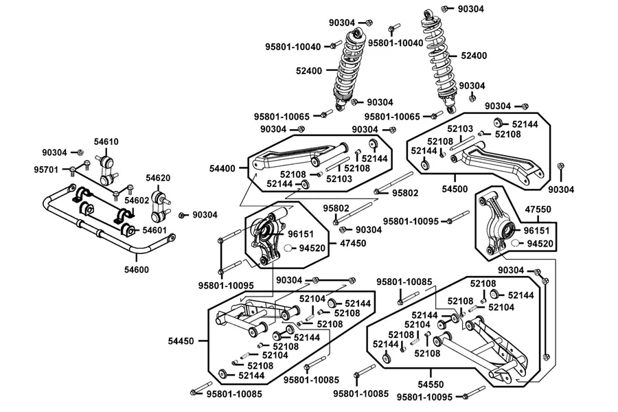 F16 Control Arm Assy parts diagram