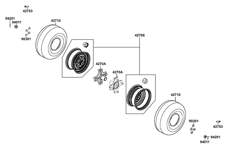 F08 Rear Wheel parts diagram