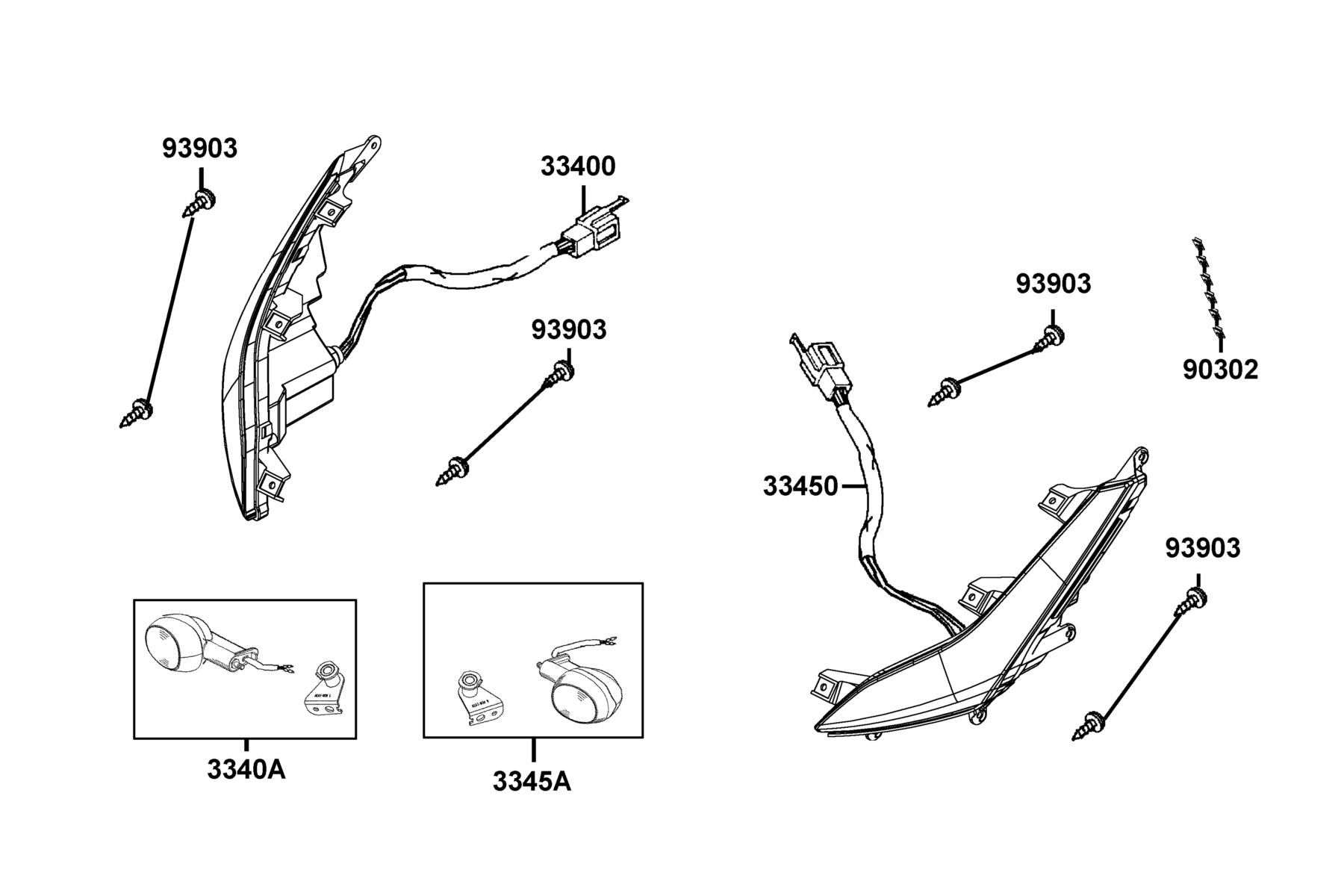 People S 150i ABS MY2026 Front Winker parts diagram