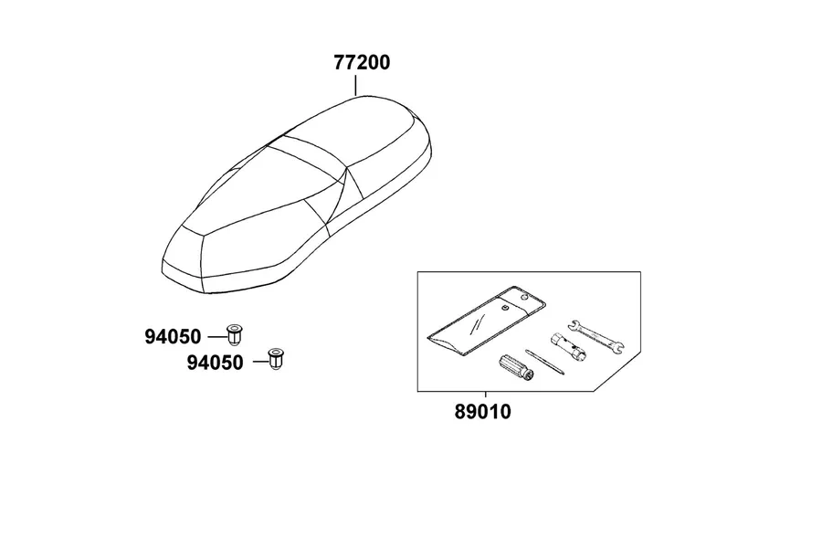 F09 Seat parts diagram