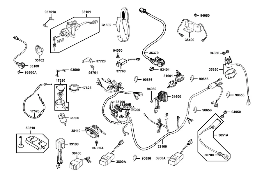 F19 Wire Harness parts diagram