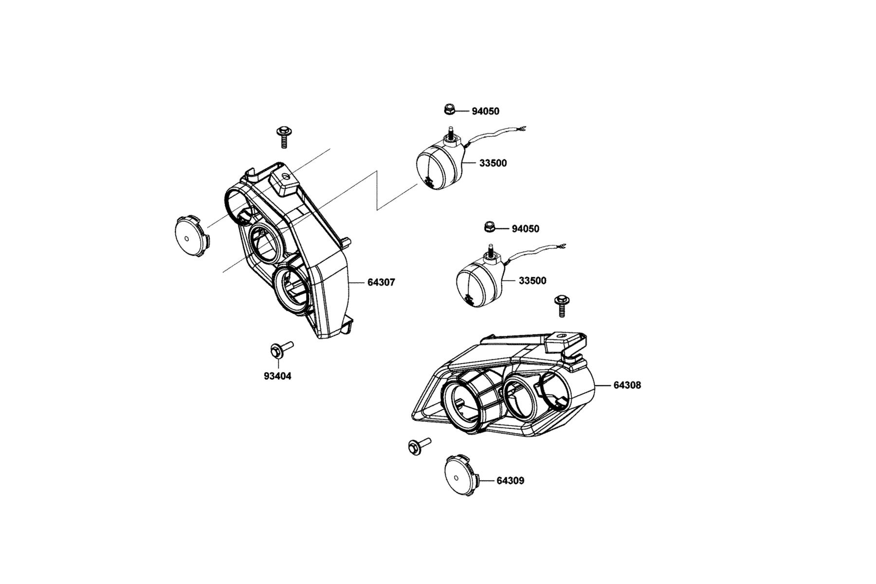 Mongoose(2021) Light Assy Fr Position parts diagram