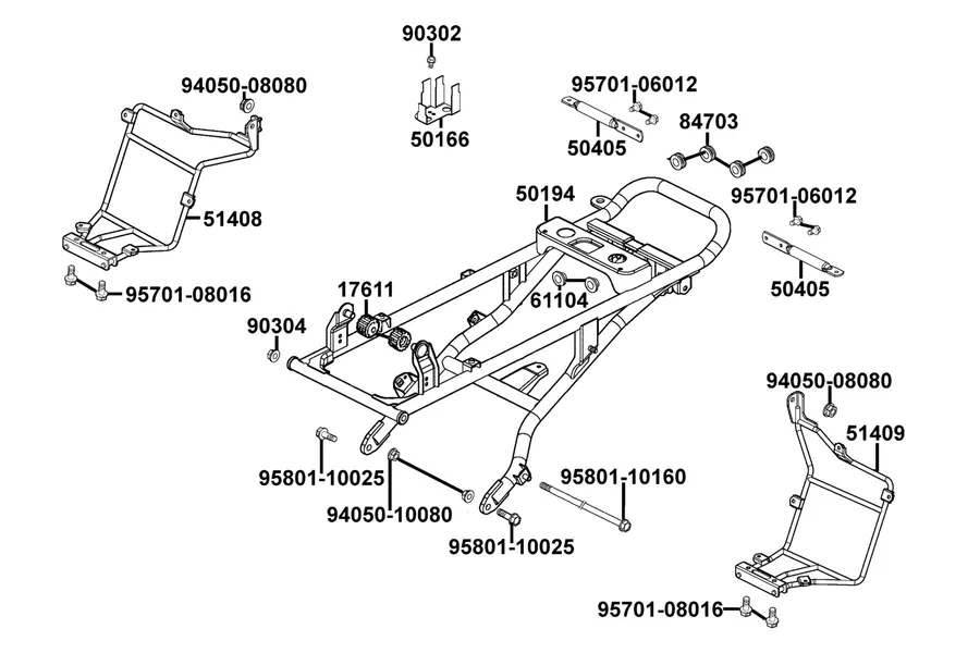 F22 Rear Carrier Luggage parts diagram