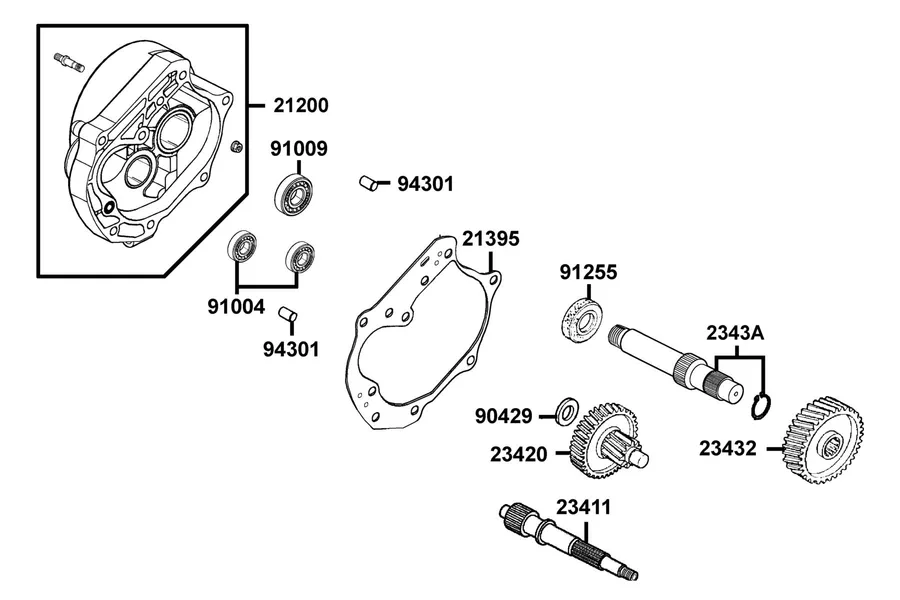E09 Transmission parts diagram