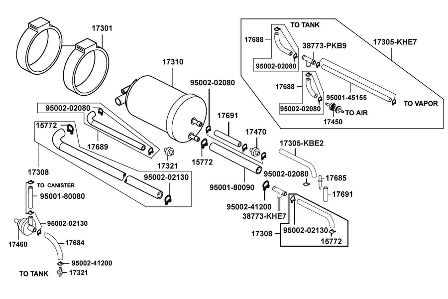 F26 Canister parts diagram