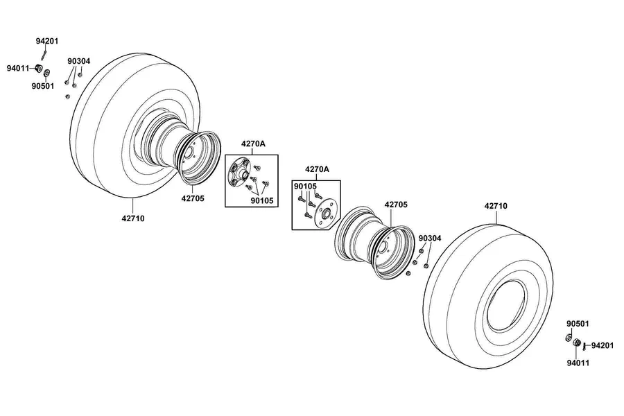 F08 Rear Wheel parts diagram