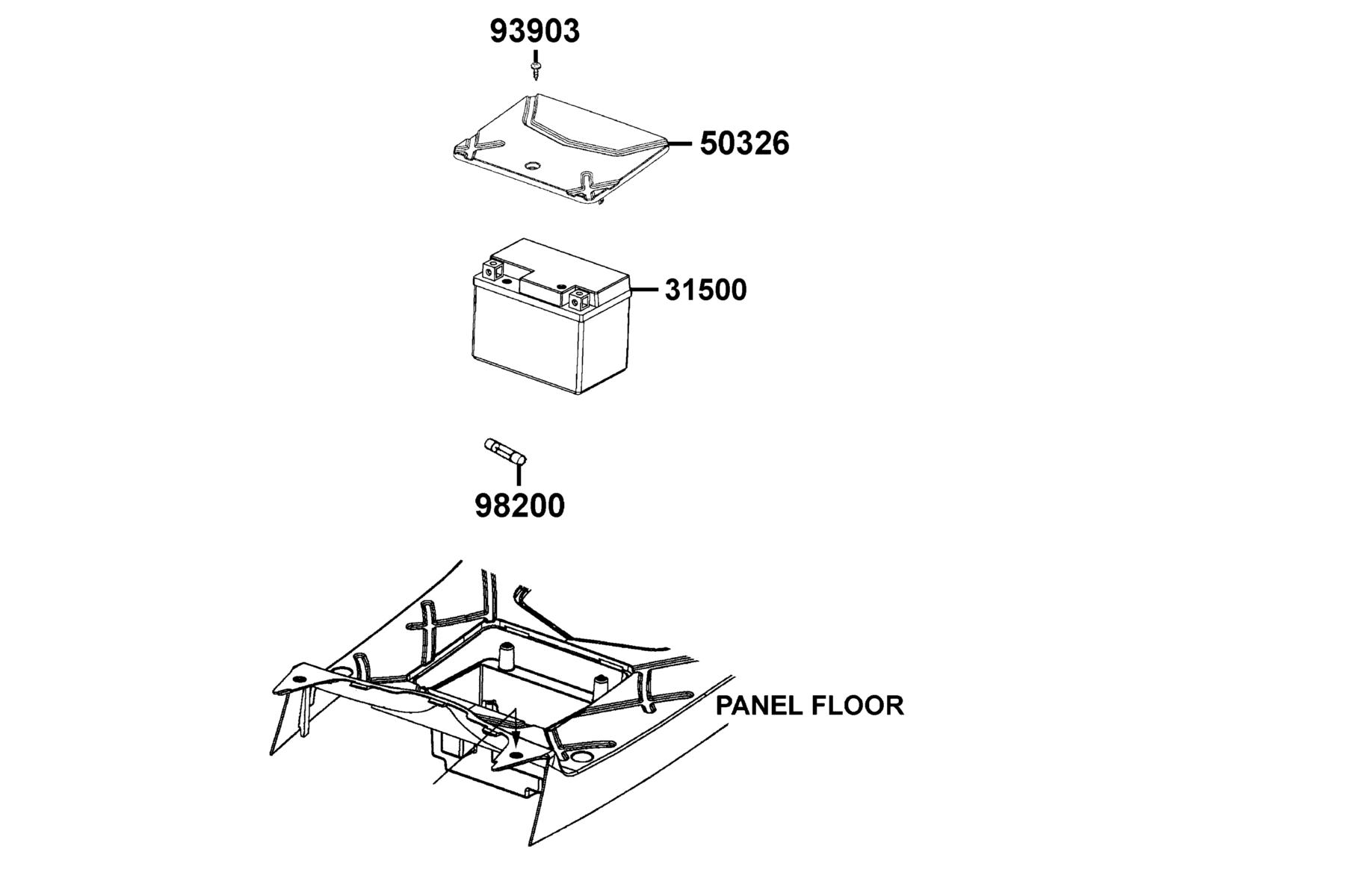 AGILITY 125(2020) Battery parts diagram