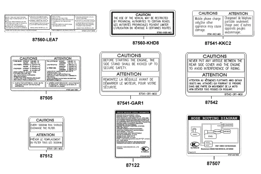 F23 Caution Label parts diagram