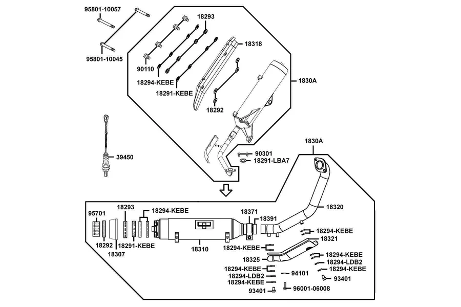 F14 Exhaust Muffler parts diagram