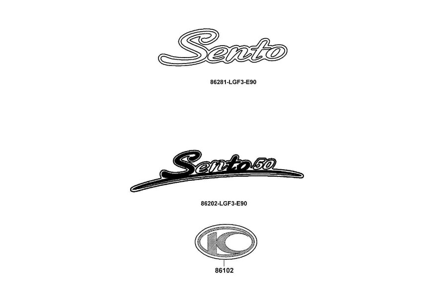 F24 Emblem and Stripe parts diagram