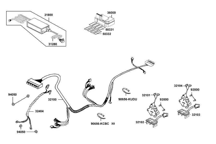F09 Harness Wire parts diagram