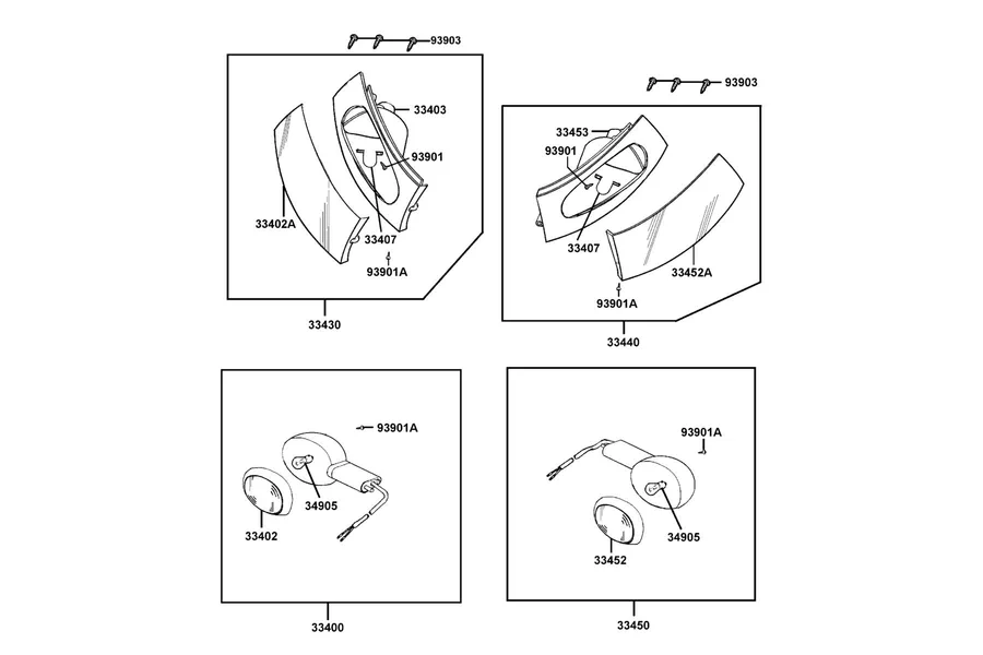 F17 Front Winker parts diagram