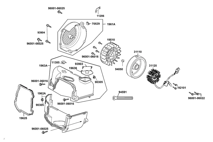 E08 Fant Cover Generrator parts diagram