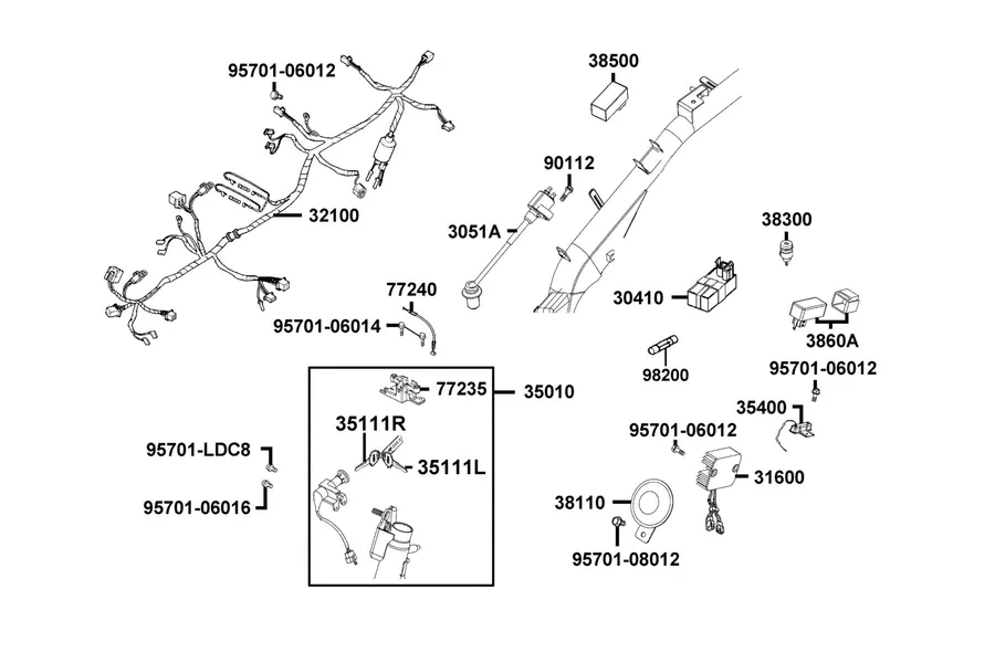 F19 Wire Harness parts diagram
