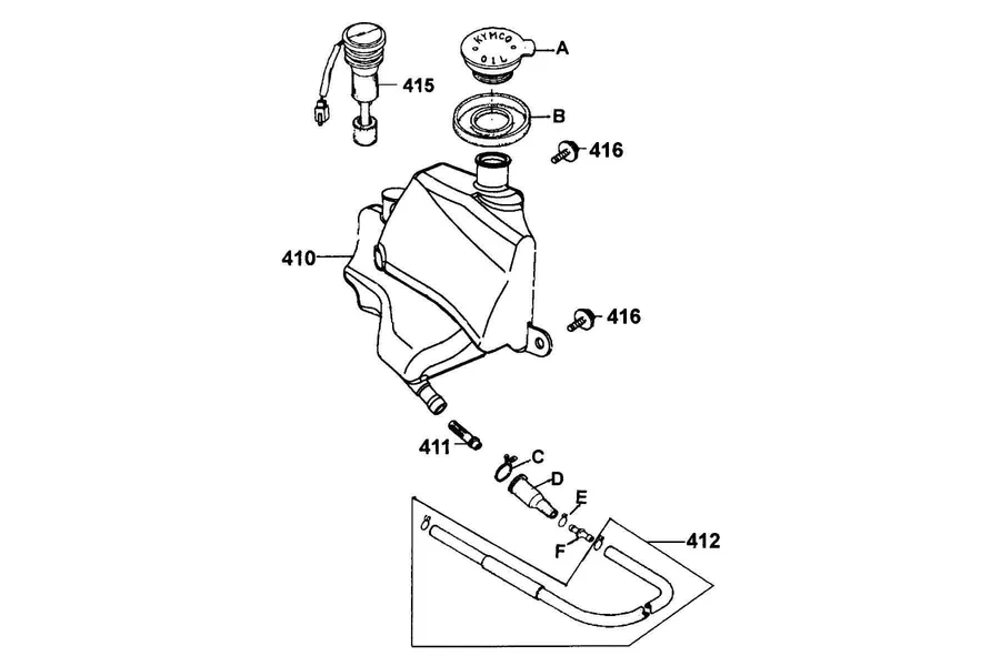F12 Oil Tank parts diagram