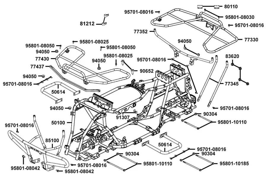 F20 Frame Body parts diagram
