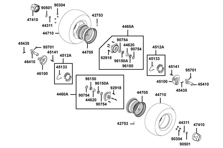 F05 Front Wheel parts diagram