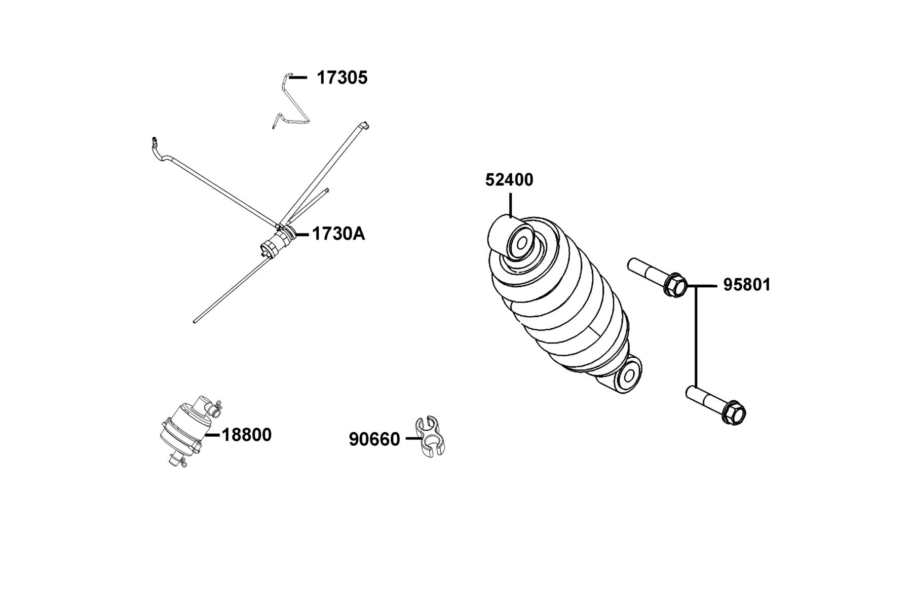 K-PIPE 125(2022) Rear Cushion parts diagram