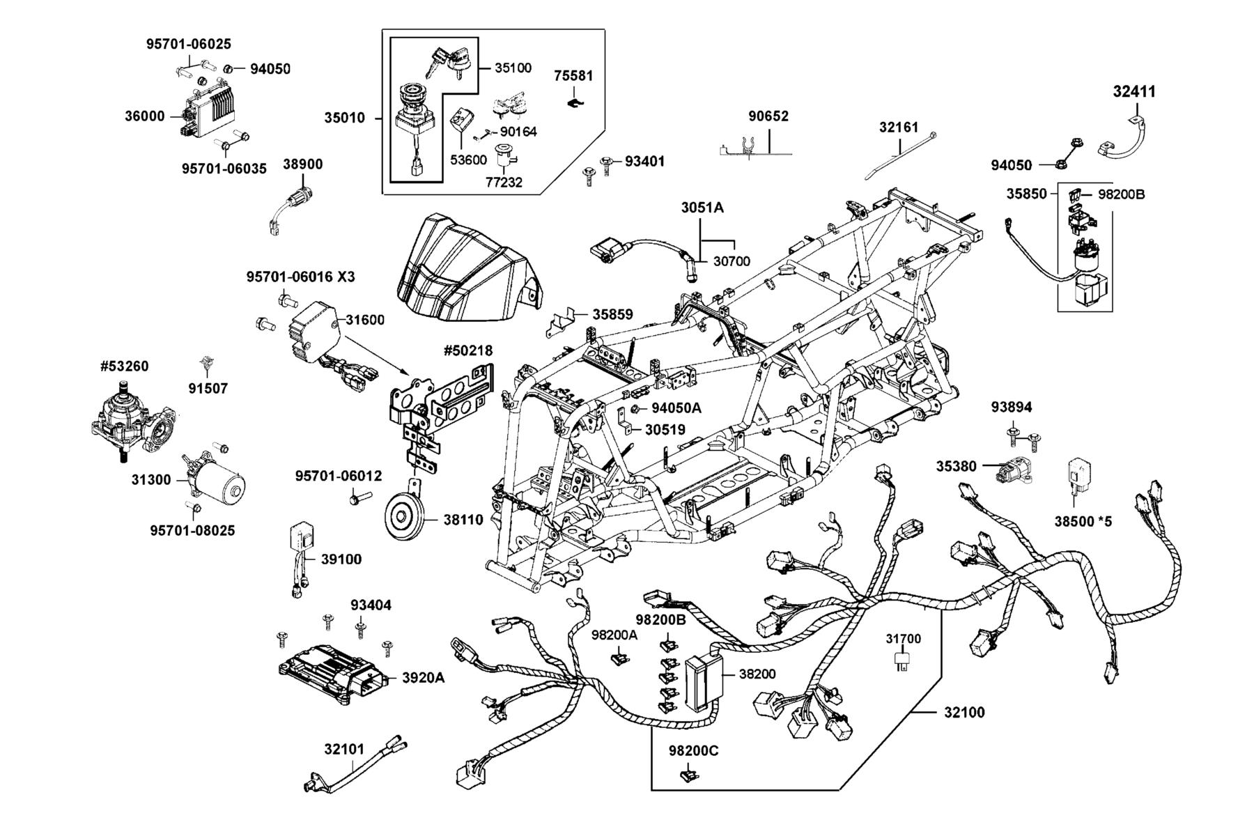 MXU 550i (2026MY) Harness Wire parts diagram