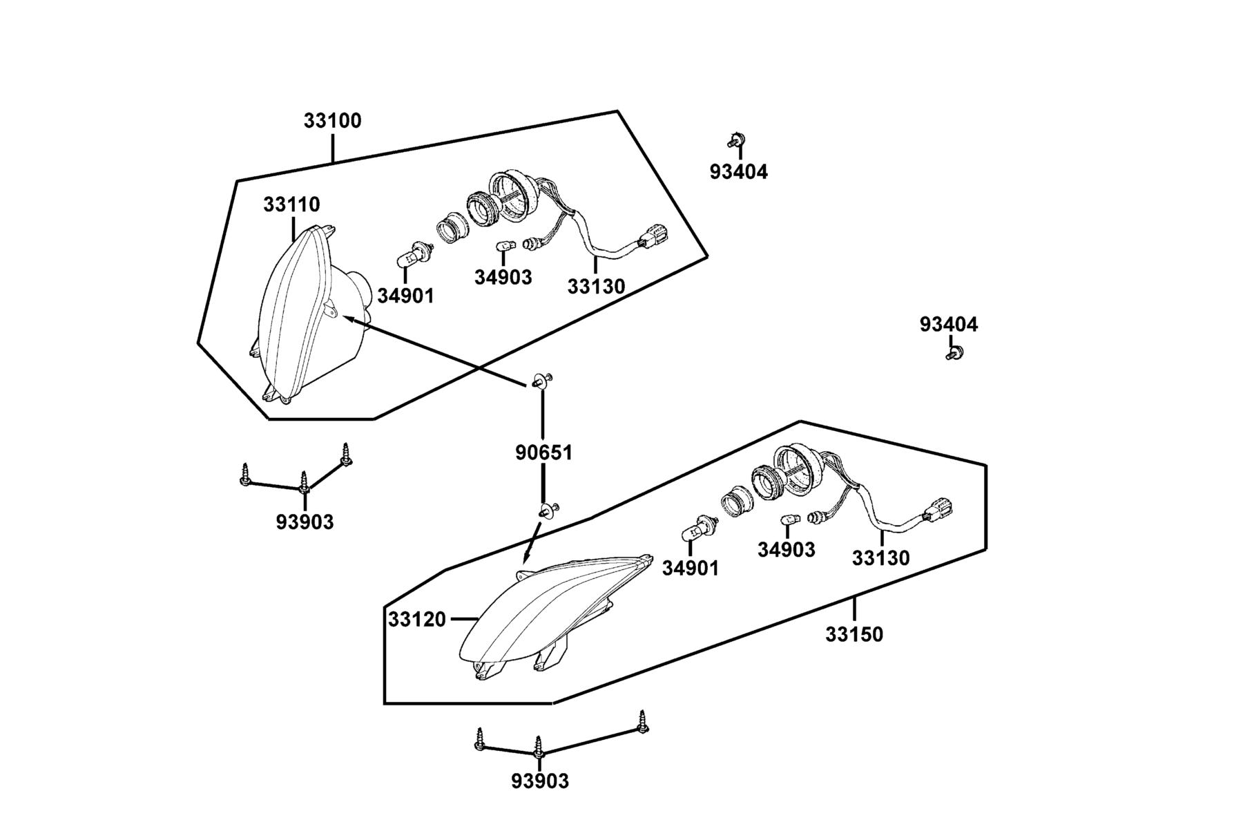 MXU 270(2021) Head Light parts diagram