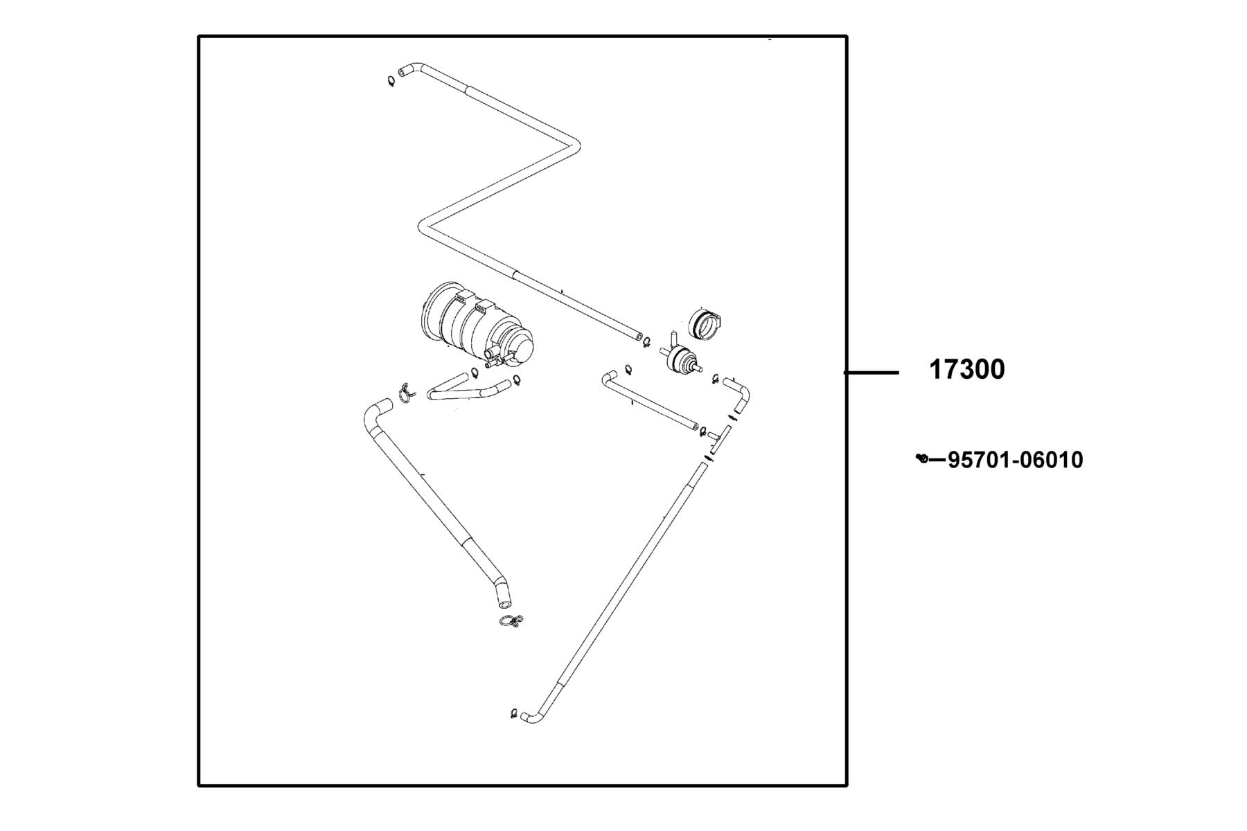 Like 150i ABS (2023) Air Cleaner Two parts diagram