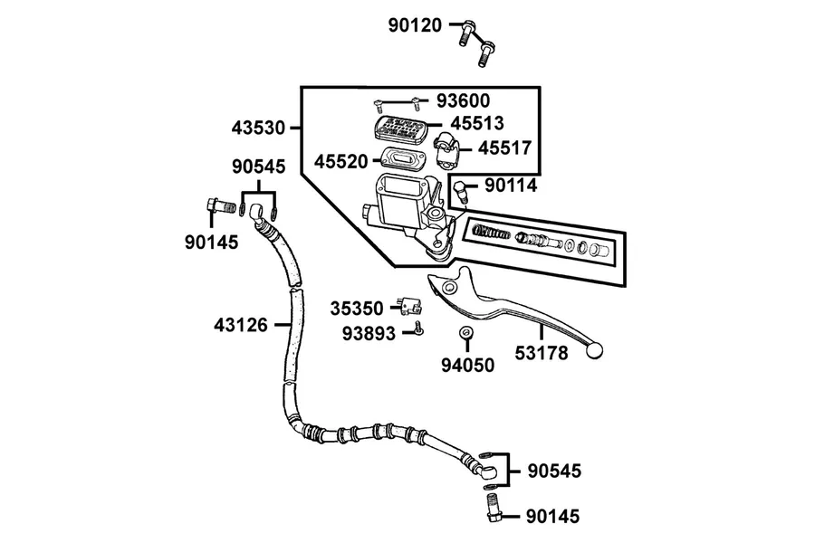 F02 Brake Master Cylinder parts diagram