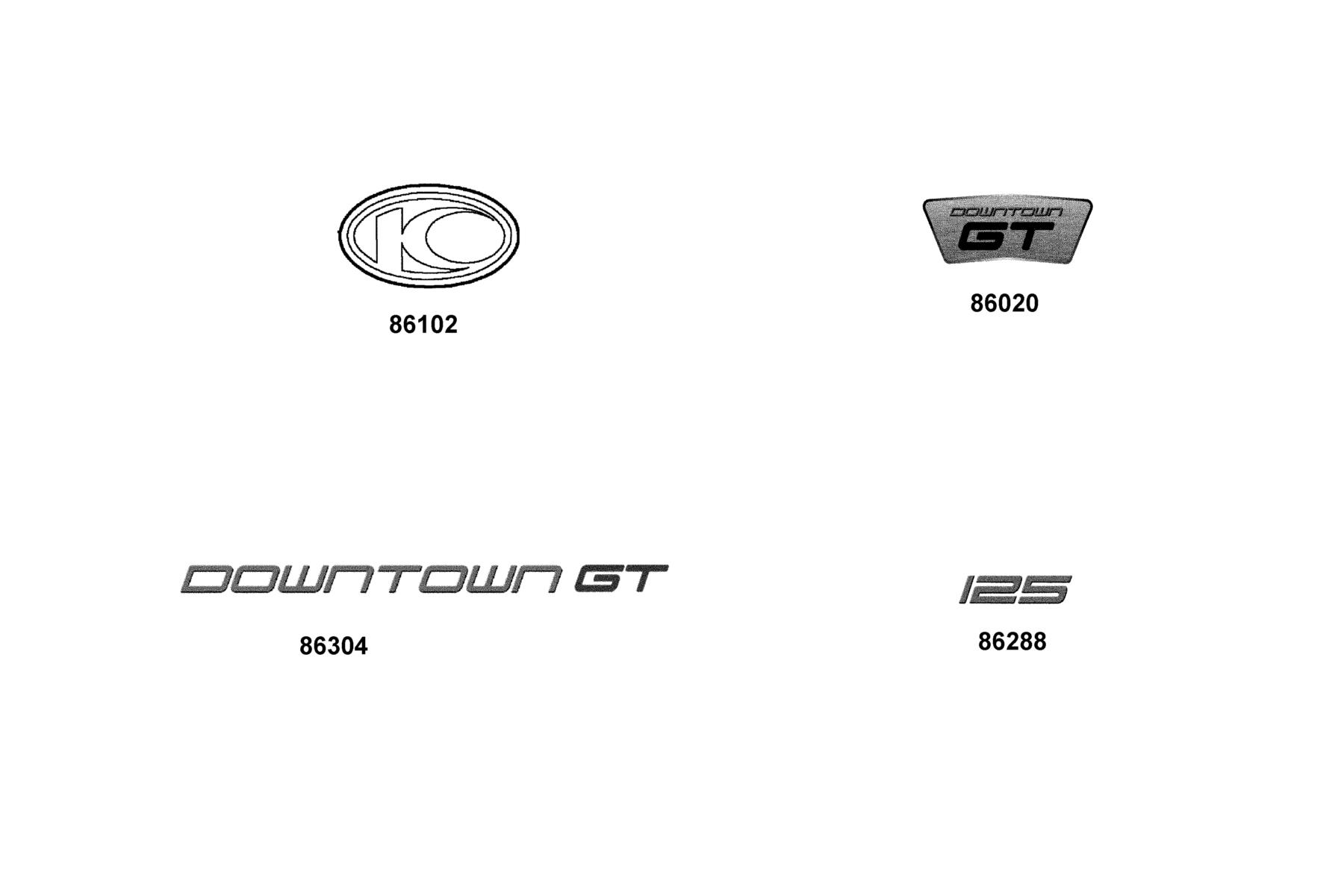 DOWNTOWN GT 125 Emblem●Stripe parts diagram