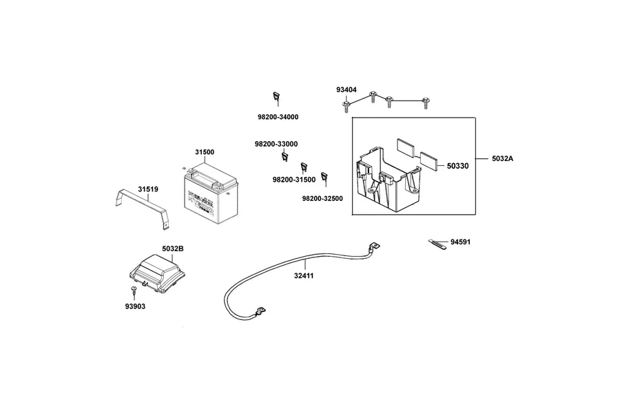 F11 Battery parts diagram