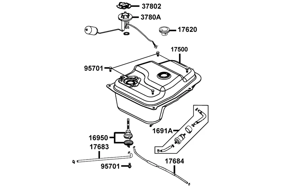 F10 Fuel Tank parts diagram