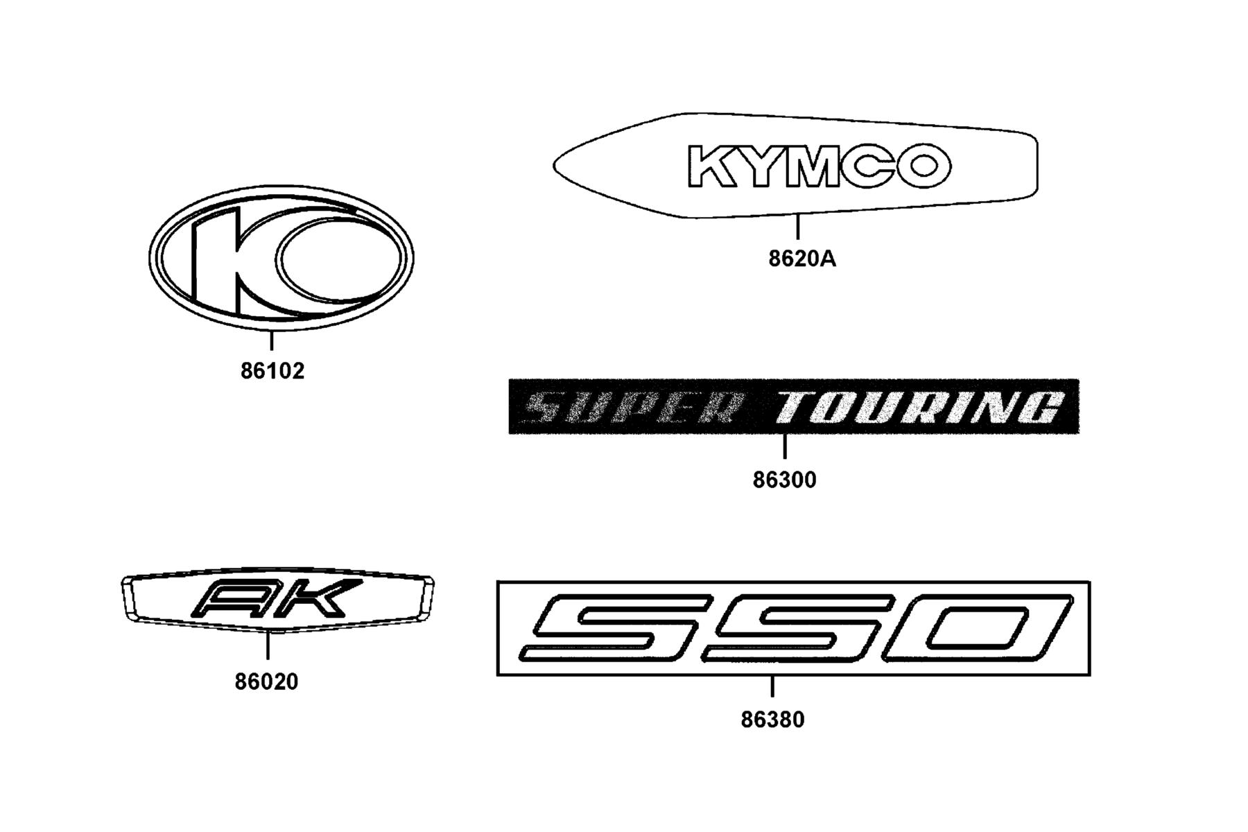 AK550 2022 EMB BODY COVER parts diagram