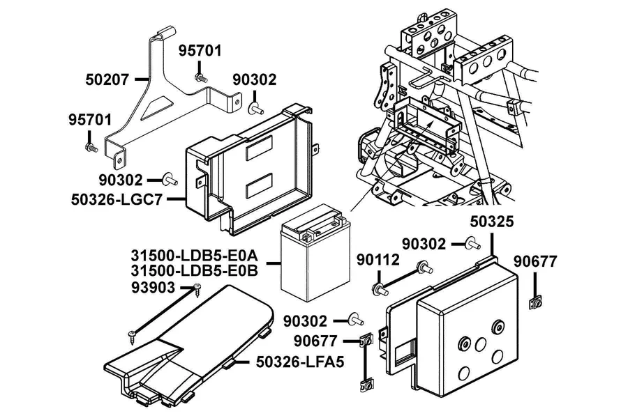 F11 Battery parts diagram
