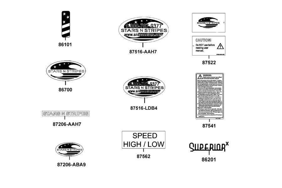 F14 Emblem parts diagram