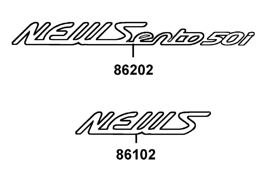 F23 Emblem and Stripe parts diagram