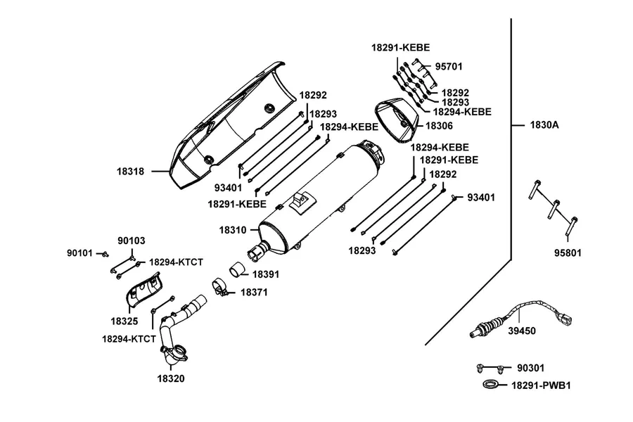 F14 Exhaust Muffler parts diagram