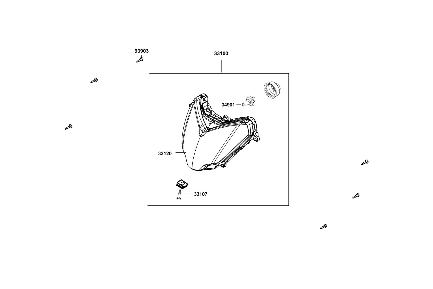 PEOPLE GTi 300 (2016~) Head Light parts diagram