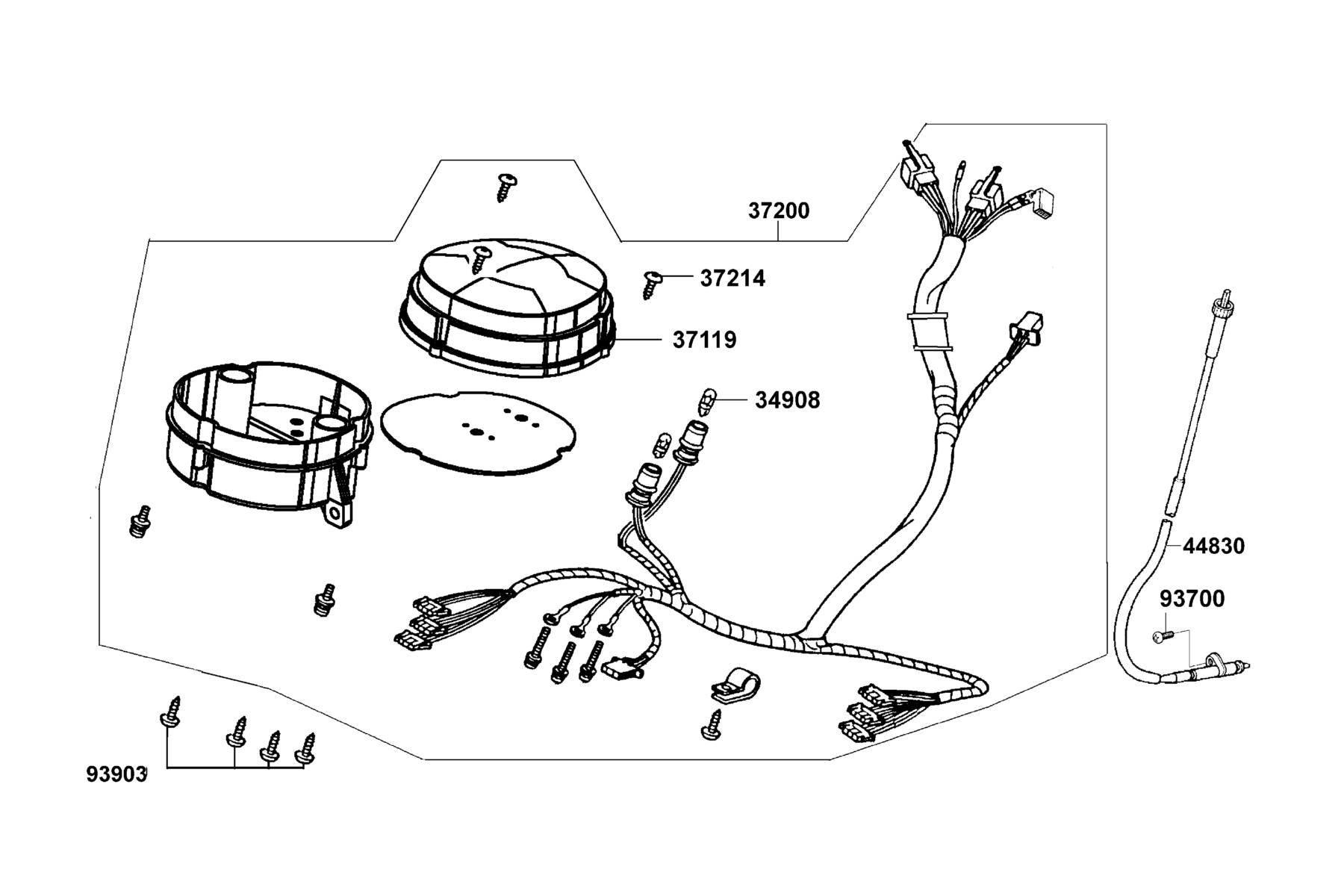 KYMCO SENTO 50 Speedometer parts diagram
