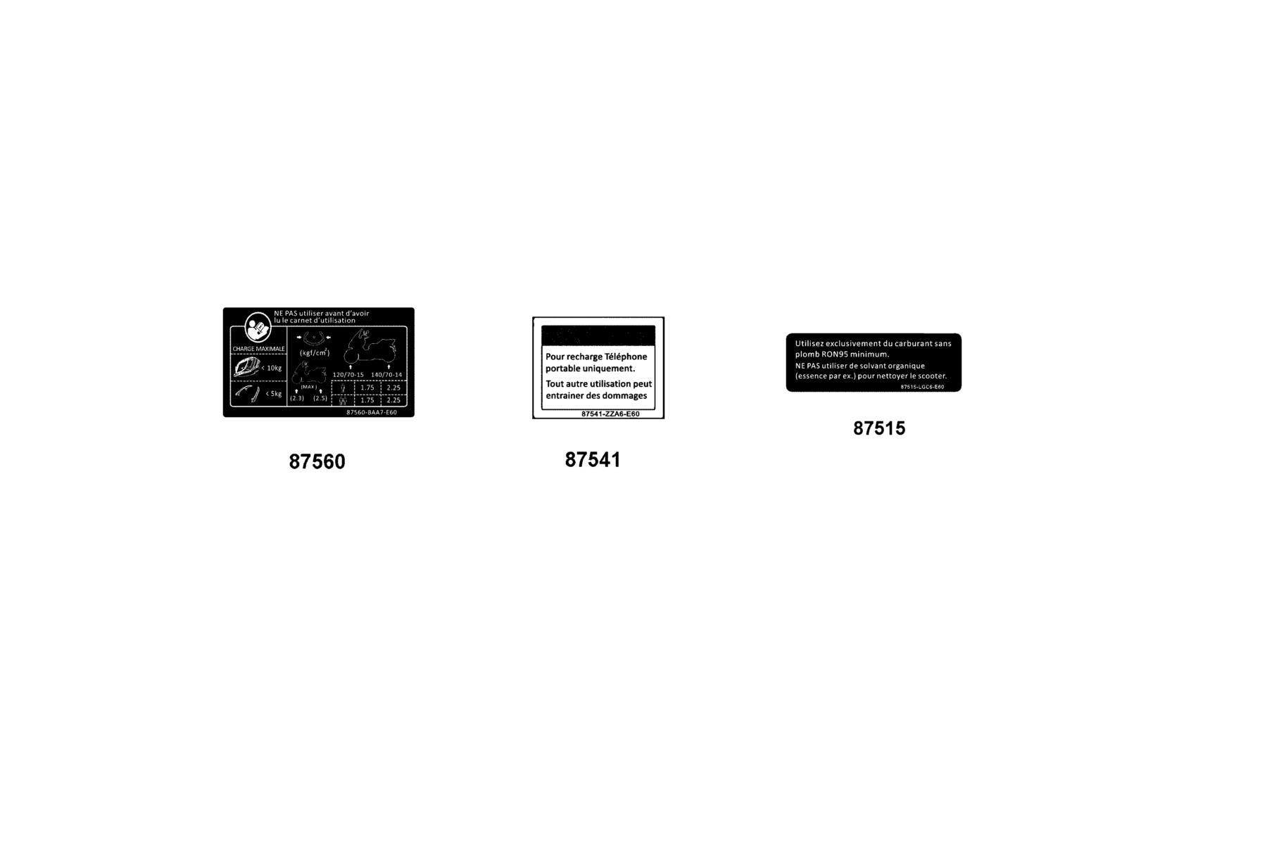 DOWNTOWN GT 125 Caution Label parts diagram