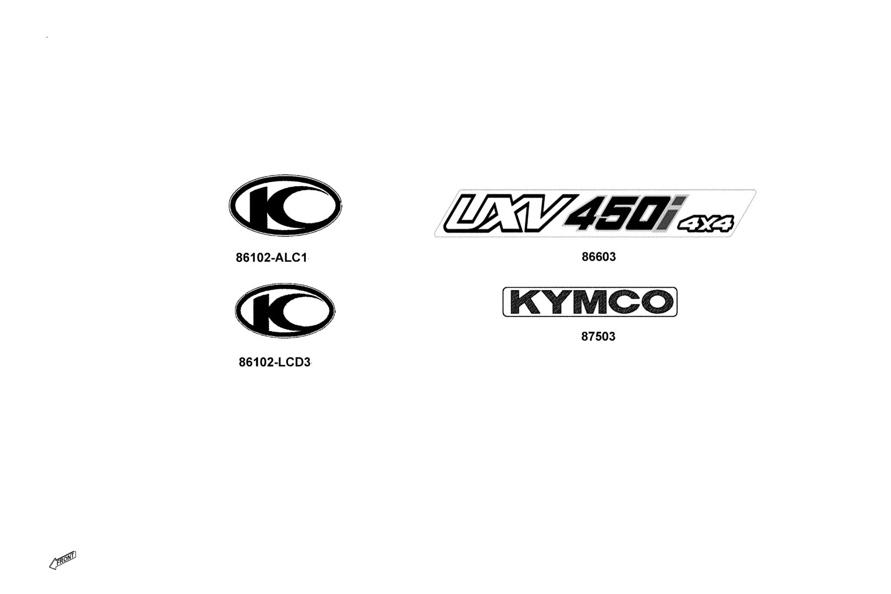 UXV 450(2021) Emblem●Stripr parts diagram