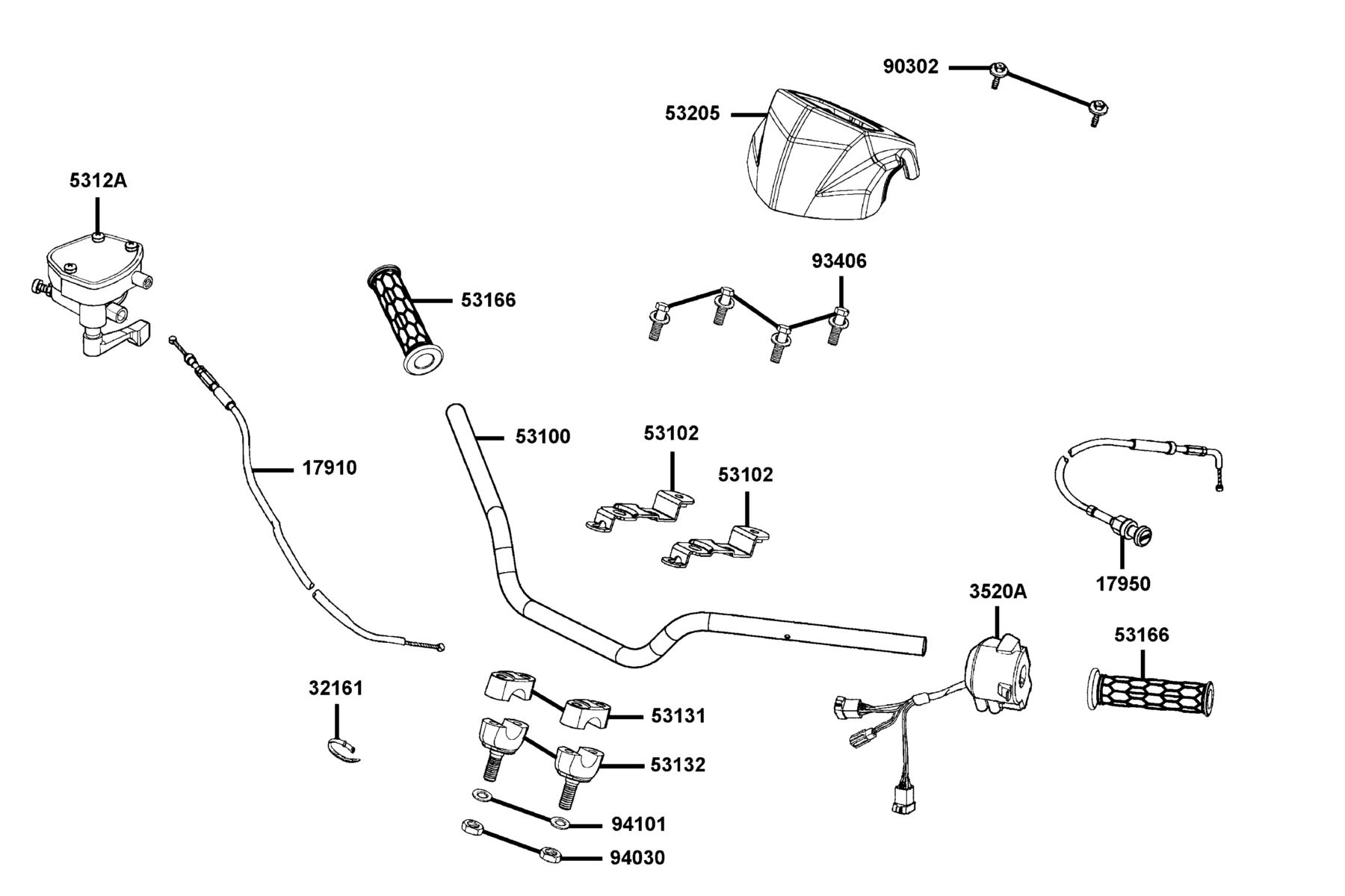 MXU 270(2021) Handle Steering parts diagram