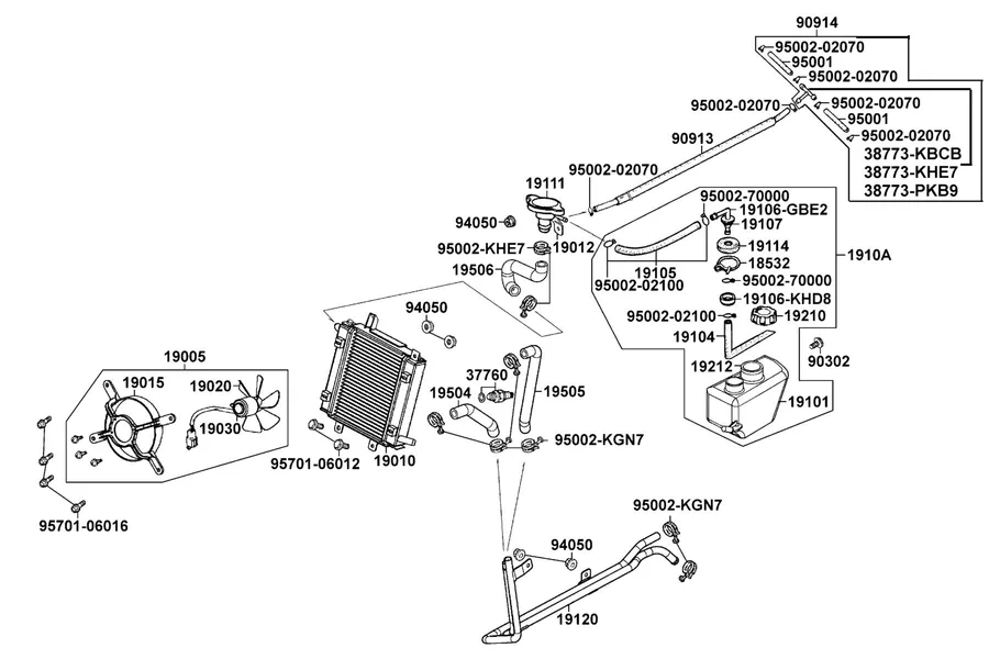 F21 Raditor parts diagram